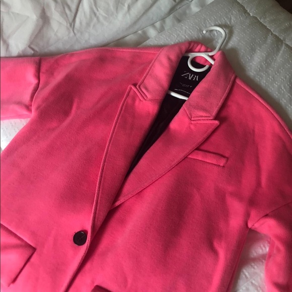 Zara Jackets & Coats Zara Oversized Long Pink Coat Poshmark